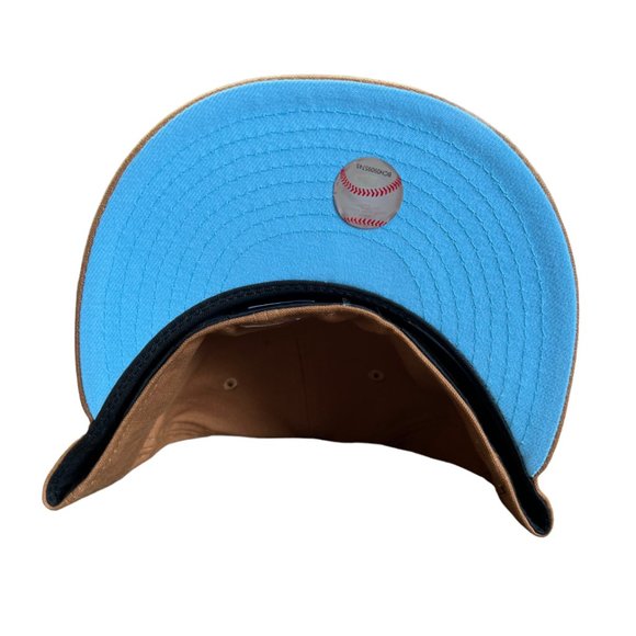 New Era Florida Marlins Khaki Pack Fitted Hat 97 World Series Patch - Picture 7 of 12